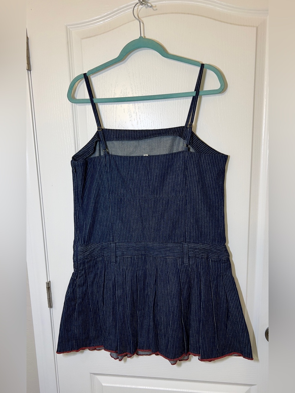 NWT Pilcro by Anthropologie Sleeveless Pleated Denim Romper - Picture 7 of 14